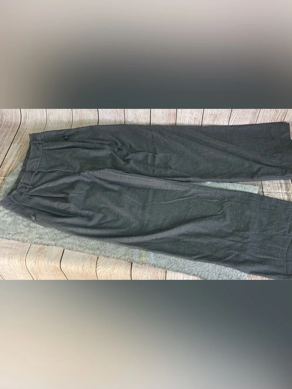 Anthropologie Melange Gray Wide Leg Trousers Size M - Picture 2 of 16
